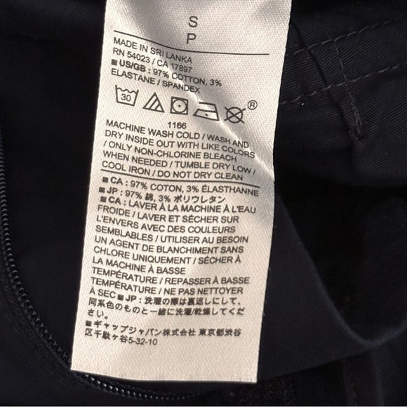 BANANA REPUBLIC Navy Blue Poplin Straight Leg Pants Modern Basic Casual Chic 8 - Picture 11 of 14